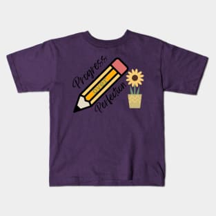 Progress over perfection Kids T-Shirt